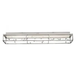 LED Deckenleuchte SKINA, chrom, quadratisch, dimmbar, Funk-Fernbedienung, Memoryfunktion