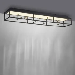 LED Deckenleuchte SKINA, schwarz, dimmbar, Funk-Fernbedienung,, Memoryfunktion