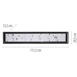 LED Deckenleuchte SKINA, schwarz, dimmbar, Funk-Fernbedienung,, Memoryfunktion