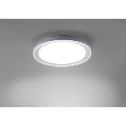 LED-Deckenleuchte, Smart Home, chromfarben, rund, Ø45cm, Tuya App