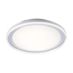 LED-Deckenleuchte, Smart Home, chromfarben, rund, Ø45cm, Tuya App