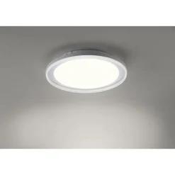 LED-Deckenleuchte, Smart Home, chromfarben, rund, Ø45cm, Tuya App
