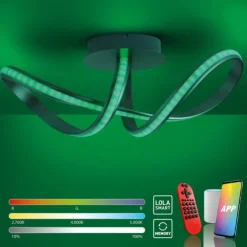 LED Deckenleuchte Smart-Home, Lichtfarbsteuerung, Farbwechsel, dimmbar