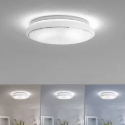 LED Deckenleuchte, Smart Home fähig, RGB+W, Fernbedienung, Sternenhimmeloptik