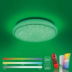LED Deckenleuchte, Smart Home, RGB Farbwechsel, dimmbar, Lichtfarbsteuerung