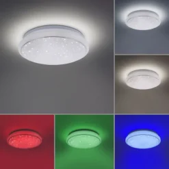 LED Deckenleuchte, Smart Home, RGB Farbwechsel, dimmbar, Lichtfarbsteuerung