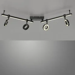 LED Deckenleuchte Smarthome schwarz dimmbar Fernbedienung App