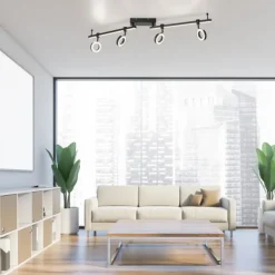 LED Deckenleuchte Smarthome schwarz dimmbar Fernbedienung App