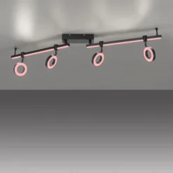 LED Deckenleuchte Smarthome schwarz dimmbar Fernbedienung App