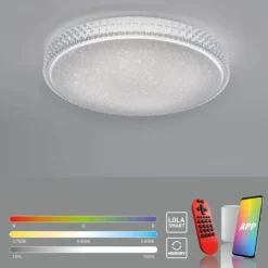 LED-Deckenleuchte, Smart Home, Lichtfarbsteuerung, Farbwechsel, dimmbar