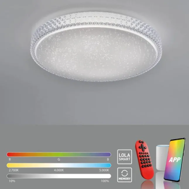 LED-Deckenleuchte, Smart Home, Lichtfarbsteuerung, Farbwechsel, dimmbar