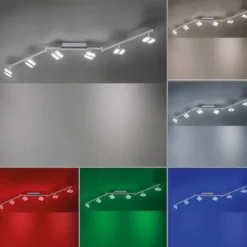 LED-Deckenleuchte, Smart Home, LOLAsmart, CCT, RGB, dimmbar, Fernbedienung, 6-flammig