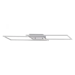 LED Deckenleuchte, stahlfaben, inkl. Dimmfunktion, Memory Funktion, modern