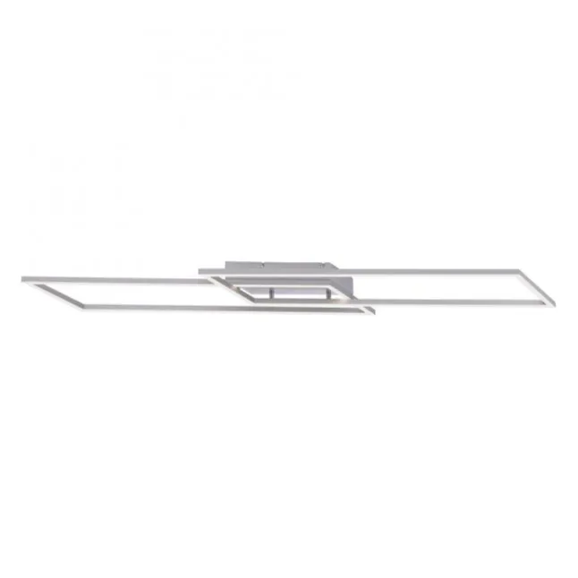 LED Deckenleuchte, stahlfaben, inkl. Dimmfunktion, Memory Funktion, modern