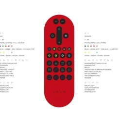 LED-Deckenleuchte, stahlfarben, 2-flammig, Opalglas, inkl. Fernbedienung