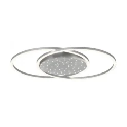 LED-Deckenleuchte, stahlfarben, Fernbdienung, dimmbar, CCT