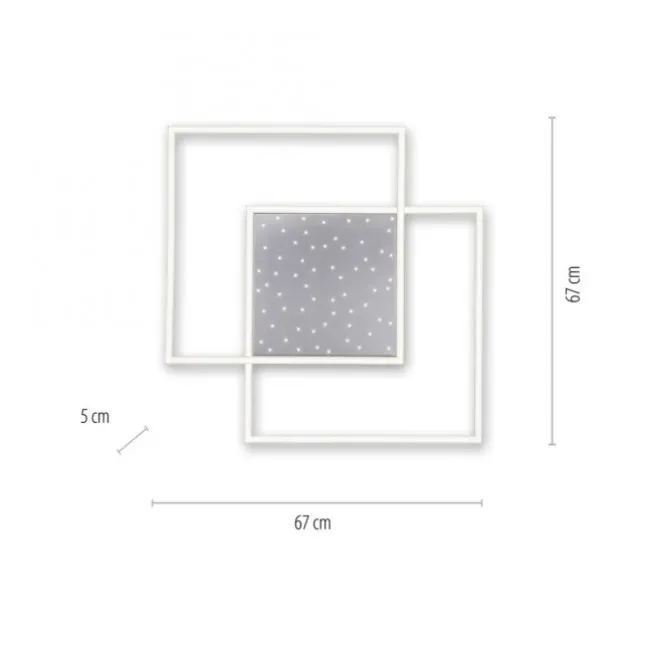 LED-Deckenleuchte, stahlfarben, Fernbdienung, dimmbar, CCT