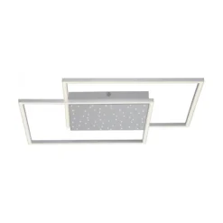 LED-Deckenleuchte, stahlfarben, Fernbdienung, dimmbar, CCT