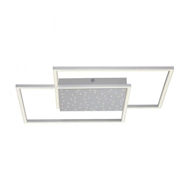 LED-Deckenleuchte, stahlfarben, Fernbdienung, dimmbar, CCT