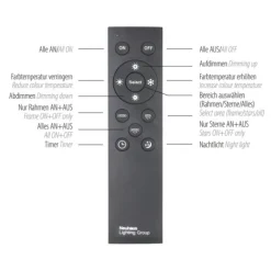 LED-Deckenleuchte, stahlfarben, Fernbdienung, dimmbar, CCT
