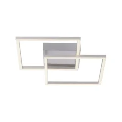 LED Deckenleuchte, stahlfarben, quadratisch, modern, energiesparend