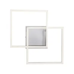 LED Deckenleuchte, stahlfarben, quadratisch, modern, energiesparend