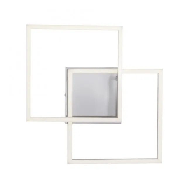 LED Deckenleuchte, stahlfarben, quadratisch, modern, energiesparend