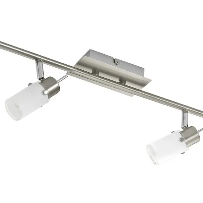 LED-Deckenleuchte, stahlfarben, 6-flammig, verstellbar, GU10