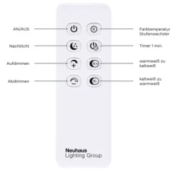 LED Deckenleuchte, stahlfarben, 2-flammig, dimmbar, geometrisches Design