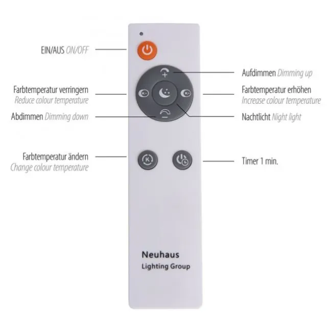 LED Deckenleuchte, stahlfarben, rechteckig, Sternenhimmel-Optik, dimmbar