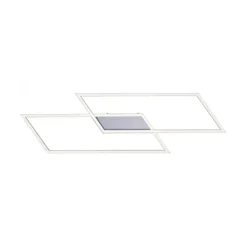 LED Deckenleuchte, stahlfarben, Memory Funktion, inkl Dimmfunktion, modern