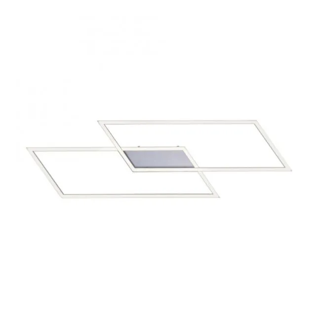 LED Deckenleuchte, stahlfarben, Memory Funktion, inkl Dimmfunktion, modern