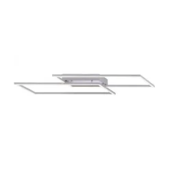 LED Deckenleuchte, stahlfarben, Memory Funktion, inkl Dimmfunktion, modern