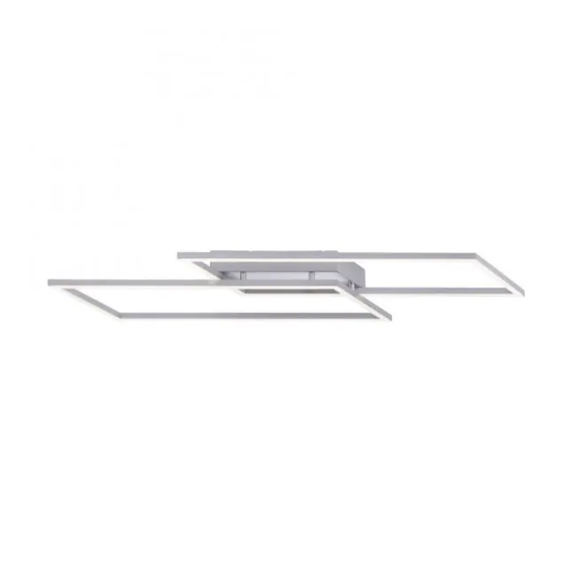 LED Deckenleuchte, stahlfarben, Memory Funktion, inkl Dimmfunktion, modern