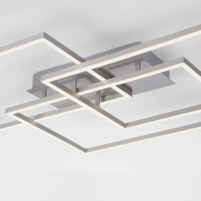 LED Deckenleuchte, stahlfarben, modernes Design, CCT-Steuerung, Flur