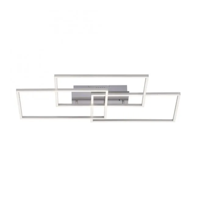 LED Deckenleuchte, stahlfarben, modernes Design, CCT-Steuerung, Flur