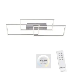 LED Deckenleuchte, stahlfarben, modernes Design, CCT-Steuerung, Flur