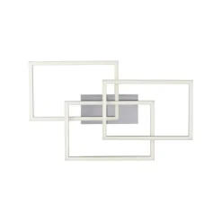 LED Deckenleuchte, stahlfarben, quadratisch, Smar Home fähig