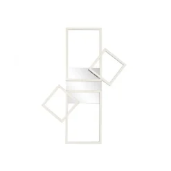 LED Deckenleuchte, stahlfarben, modern, warmweiß, Design