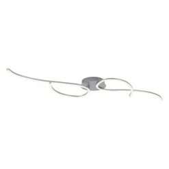 LED Deckenleuchte, stahlfarben, linear, inkl. Dimmfunktion, energiesparend