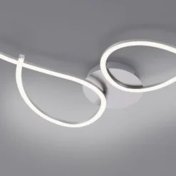 LED Deckenleuchte, stahlfarben, linear, inkl. Dimmfunktion, energiesparend