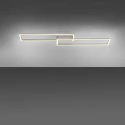 LED Deckenleuchte, stahlfarben, dimmbar, drehbar, warmweiß