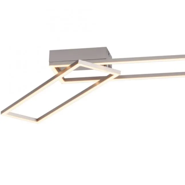 LED Deckenleuchte, stahlfarben, dimmbar, drehbar, warmweiß