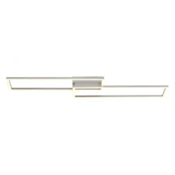 LED Deckenleuchte, stahlfarben, dimmbar, drehbar, warmweiß