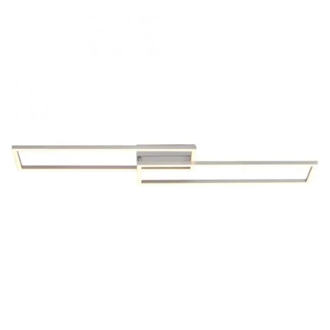 LED Deckenleuchte, stahlfarben, dimmbar, drehbar, warmweiß