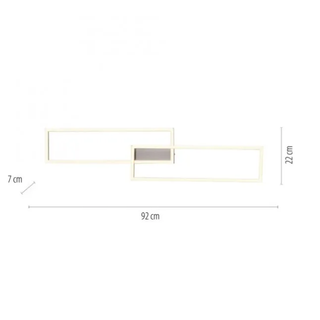 LED Deckenleuchte, stahlfarben, dimmbar, drehbar, warmweiß