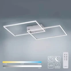 LED-Deckenleuchte, stahlfarben, CCT Steuerung , dimmbar, modern