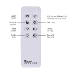 LED-Deckenleuchte, stahlfarben, CCT Steuerung , dimmbar, modern