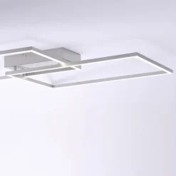 LED-Deckenleuchte, stahlfarben, CCT Steuerung , dimmbar, modern