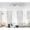 LED Deckenleuchte, stahlfarben, modernes Design, dimmbar, Fernbedienung